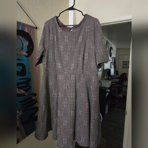 Torrid Grey Plaid Dress